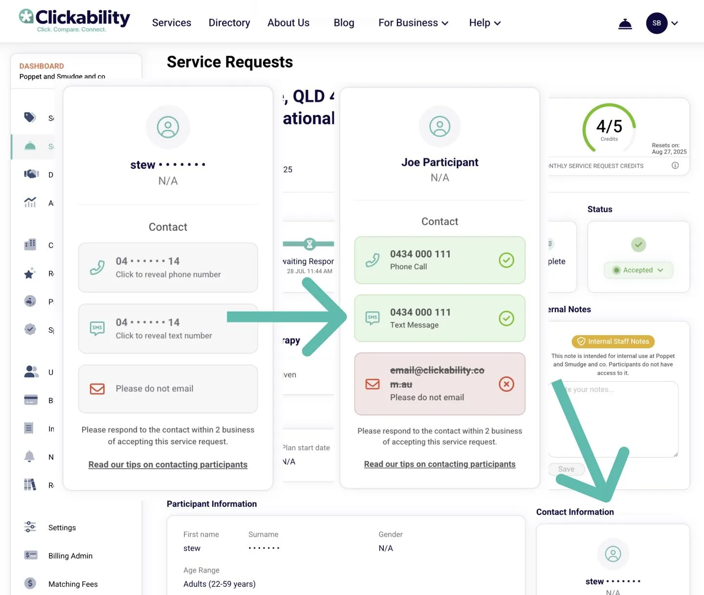 Example of the new Dashboard providers will now see
