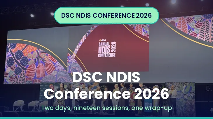 DSC NDIS Conference 2026 graphic reading Two days, nineteen sessions, one wrap-up