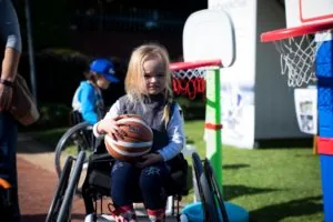 Little Girl Playing Basketball