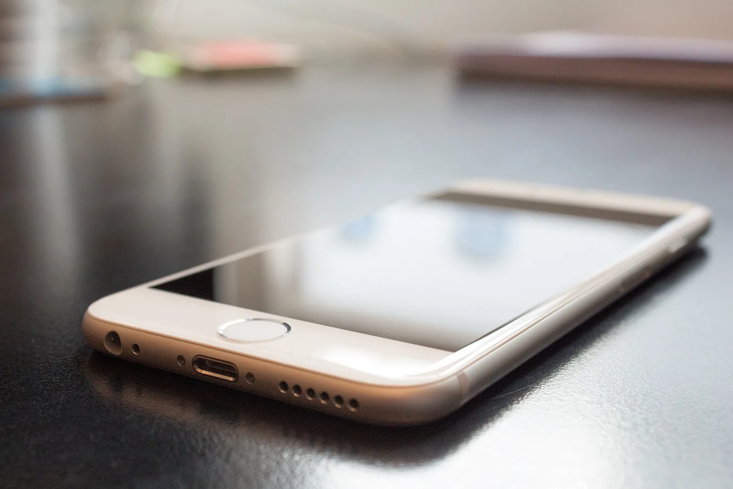A smartphone lying on a table