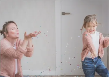 Two children playing indoors
