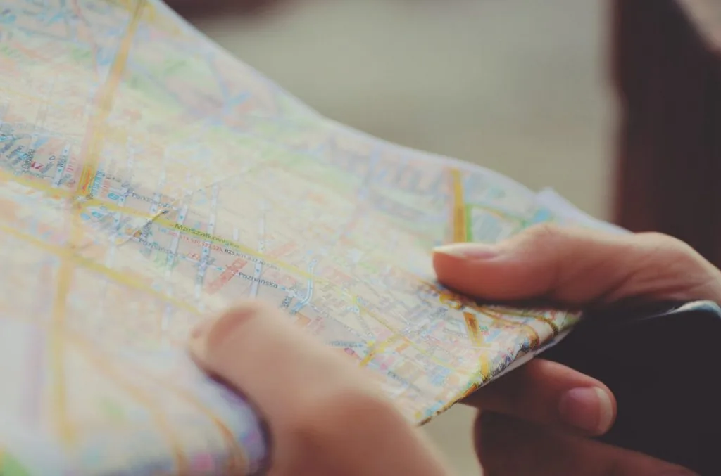 Perusing a map
