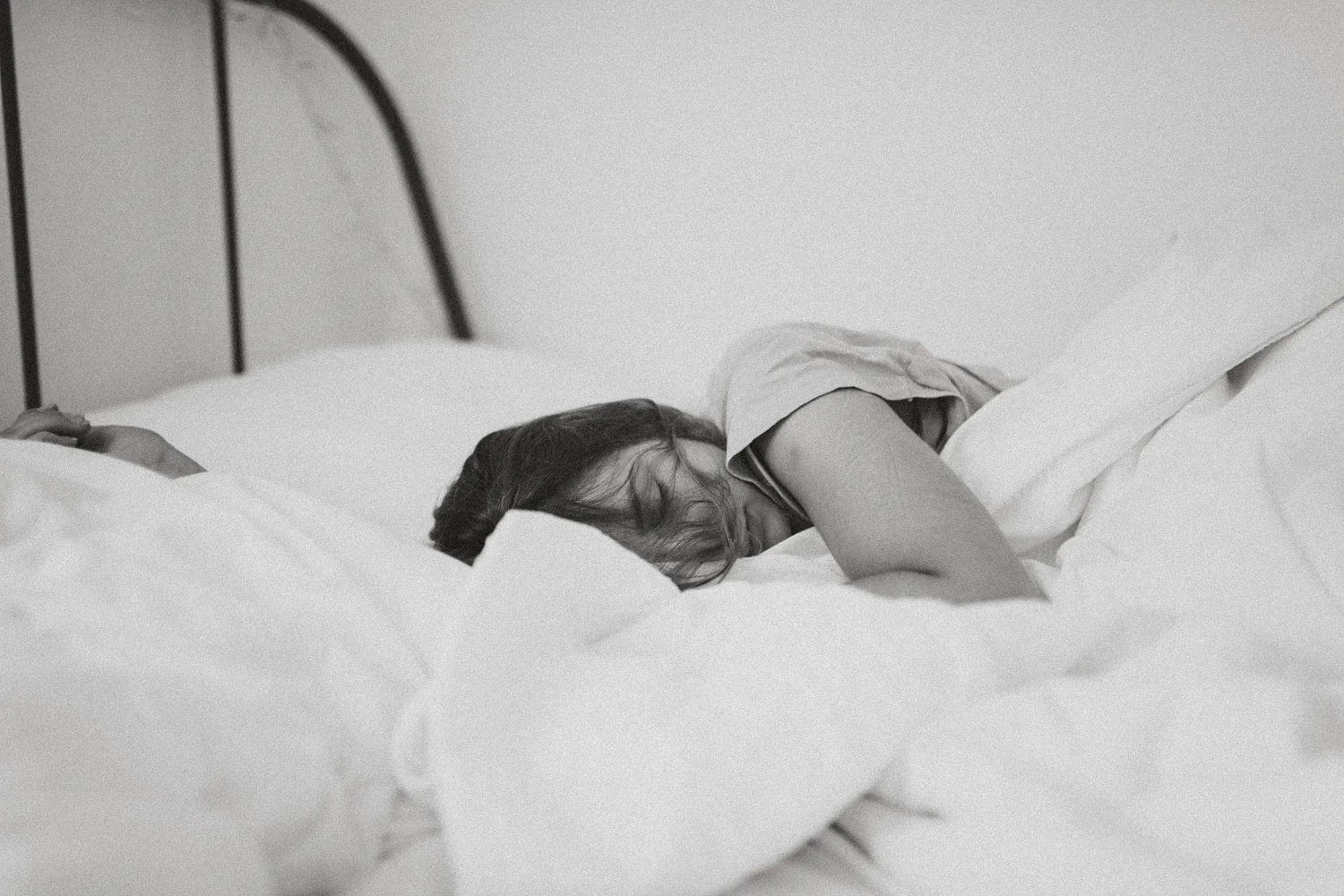 A person resting in bed