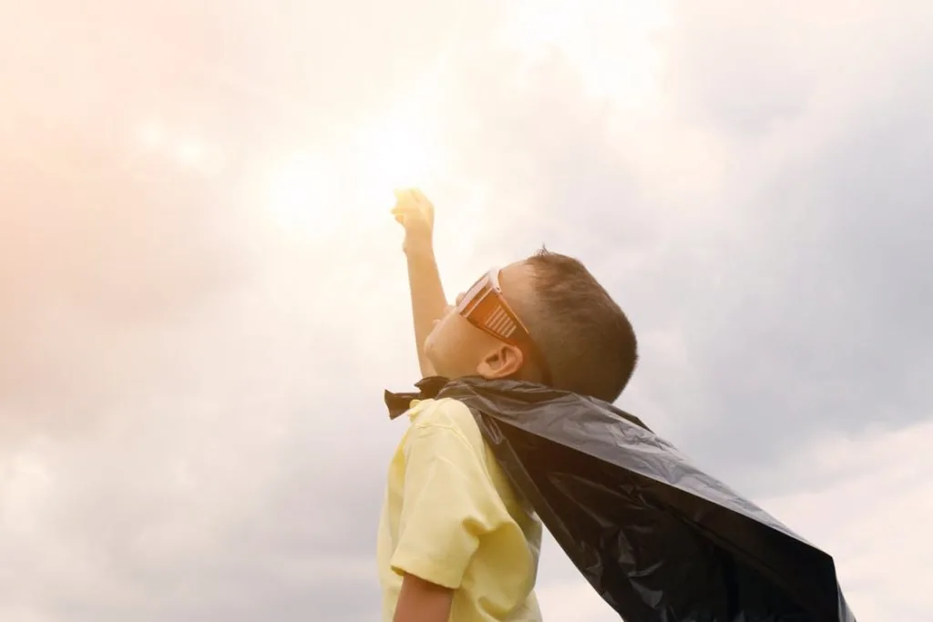 Boy with a cape